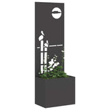 Garden Privacy Screen Black 50 x 150 cm Cold-rolled steel 876469