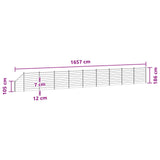 Fence Set 10 pcs 1657 x 186 cm WPC and Aluminium Brown 3429392