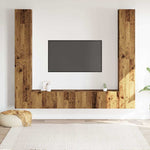 ZNTS Wall Mounted TV cabinets 6 pcs Old Wood Engineered Wood 3328985