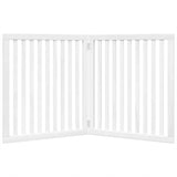 Dog Gate Foldable 2 Panels White 160 cm Poplar Wood 352250