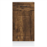 Kitchen Base Cabinet Kalmar Smoked Oak Engineered Wood 853472
