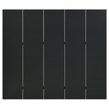 5-Panel Room Divider Black 200x180 cm Steel 335901