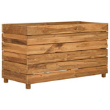 Raised Bed 100x40x55 cm Recycled Teak Wood and Steel 47425