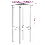 Bar Stool Set of 4 Natural wood 3115989
