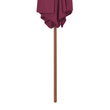 Garden Parasol with Wooden Pole 270 cm Bordeaux Red 44517