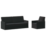 Sofa Set 2 pcs Black Velvet 3433222