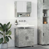 Bathroom Furniture Set Wall-mounted 2 pcs Concrete Grey 3392936