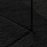 Rug HUARTE Short Pile Soft and Washable Black 160 cm 375125