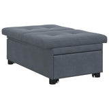 Sofa Bed Dark Grey 194 x 67 x 82 cm Velvet 42008595