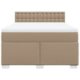 Box Spring Bed with Mattress Cappuccino 140x200 cm Faux Leather 3286127