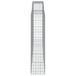 Arched Gabion Baskets 4 pcs 400x50x200/220 cm Galvanised Iron 3147063