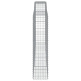 Arched Gabion Baskets 4 pcs 400x50x200/220 cm Galvanised Iron 3147063
