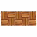 Decking Tile 10 pcs Brown 30 x 30 cm Acacia Hardwood 42046707