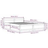 ZNTS 3103559 Bed Frame without Mattress with Drawers 140x200 cm