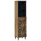 Bathroom Furniture Set with Drawer 5 pcs Brown Solid Mango Wood 3310111