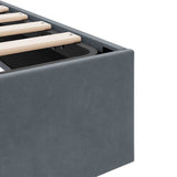 Storage Bed with Mattress Dark Grey 100 x 190 cm Velvet 3370131
