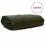 Tarpaulin 650g / m Olive Green 3.5 x 5 m Canvas with PVC Coating 42017767