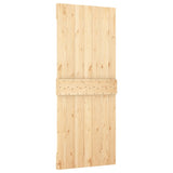 Sliding Door with Hardware Set 85x210 cm Solid Wood Pine 3203045