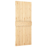 Sliding Door with Hardware Set 85x210 cm Solid Wood Pine 3203099
