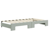 Daybed with Trundle and Drawers Light Grey 90x190 cm Velvet 3197397