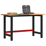 Workbench Light Brown 140x60x81.5 cm Solid Wood Oak 3309676