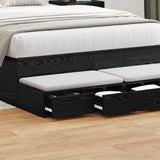 Bed Drawers Black Oak 120 x 36.5 x 16.5 cm Engineered Wood 866940
