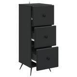 Drawer Cabinet Black 33 x 34.5 x 90 cm Engineered Wood 895536