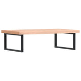 Basin Shelf Wall Mounted Steel and Solid Wood Beech 3302521