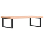 ZNTS Basin Shelf Wall Mounted Steel and Solid Wood Beech 3302521