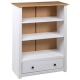 Bookcase White 80x35x110 cm Solid Pine Wood Panama Range 282669