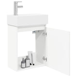 Bathroom Vanity Unit with Tap White 45.5 x 22.5 x 84 cm 889501