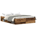 Bed Frame without Mattress Old Wood 150x200 cm Engineered Wood 3329312