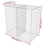 ZNTS Gabion Basket Galvanised Steel 100x50x100 cm 142550