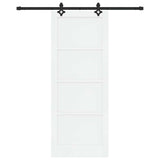 Sliding Door Manual White and black 83 x 211 cm 3333507