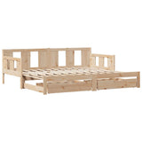 Daybed with Trundle and Drawers without Mattress 80x200 cm 3302227