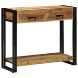 Console Table with Shelf Brown 90 x 33 x 75 cm Solid mango wood 4102736