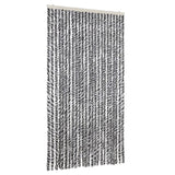 Fly Curtain Grey and Black and White 100x220 cm Chenille 377337
