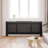 MDF Radiator Cover Black 205 cm 325556
