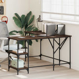 Desk Brown Oak 139x139x75 cm Engineered Wood 837591