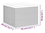 Planter Black 40x40x40 cm Poly Rattan 319414