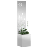 Garden Privacy Screen Silver 32 x 150 cm Galvanised steel 876362