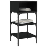 Bedside Tables 2 pcs Black 35x34.5x70 cm Engineered Wood 825884