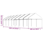 Gazebo with Roof White 15.61x4.08x3.22 m Polyethylene 3155515