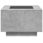 ZNTS Coffee Table with LED Concrete Grey 60x60x40 cm Engineered Wood 847570