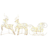 LED Reindeers 3 pcs 60 LEDs Warm White 44.5 x 18 x 66 cm PET 42019143