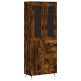 Highboard Smoked Oak 69.5x34x180 cm Engineered Wood 3198446