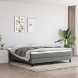 Bed Frame without Mattress Dark Grey 180x200 cm Super King Fabric 3120533