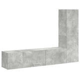 3 Piece TV Cabinet Set Concrete Grey Engineered Wood 3079076