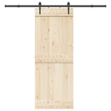 Sliding Door Hardware Kit 213.5 cm Steel Black 4009705