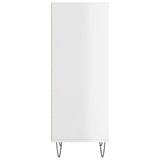 Sideboard High Gloss White 34.5x32.5x90 cm Engineered Wood 828726